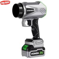 Souffleur de feuilles électrique sans fil 21V, moteur sans balais, ventilateur turbo, batterie 5.0AH, professionnel pour le nettoyage de la poussière, de la neige et des débris d'animaux