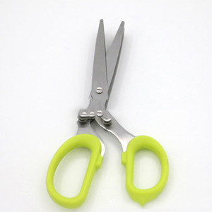 K689 Nouveau Ciseaux de cuisine 19 cm à 5 lames pour hacher les oignons verts, les herbes, les algues et les épices - Product Image 6