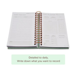 Services d'impression de carnets personnalisés écologiques A5 à spirale avec couverture rigide, papier ligné de 7 mm et poche intérieure avec élastique - Product Image 6