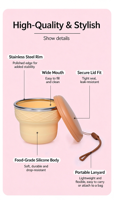 Bouteille d'eau pliable en silicone de qualité alimentaire Sweet Cone Cup, portable, pour le camping en plein air, tasse macaron