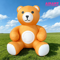 Mascotte gonflable personnalisée en forme d'ours en peluche multicolore, accessoires de décoration pour fête de carnaval