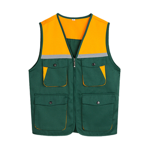 صدريّة سلامة عمل التصوير العاكسة الخارجية للرجال ، ملابس عمل متعددة الجيوب ، - Product Image 2