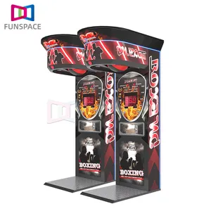 Funsapce Game Street Coin Operated Measure Speed And Strength Arcade Boxing Machine Smart Music Boxing Punch Game Machine