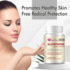 Tabletas de Glutatión para Mujeres, 1000 mg, 60 Tabletas, Aclara la Piel, Hidrata la Piel, Suplemento Dietético, Suministro de Fábrica, Alta Calidad, OEM - Product Image 5