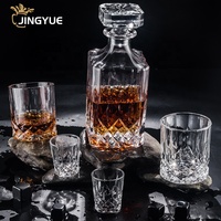 Ensemble de verres à liqueur à whisky en cristal transparent Baware avec sous-verres pour les cadeaux de retraite d'anniversaire de Noël