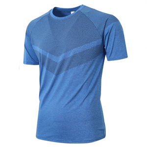 Camiseta de manga corta deportiva fresca personalizada para hombre, Camiseta deportiva de secado rápido para gimnasio, sudadera deportiva que absorbe la humedad - Product Image 2