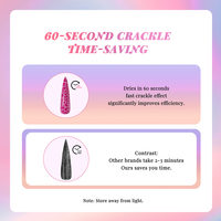 Vernis à ongles Missgel Magic Super Easy Cracked Gel, effet craquelé incroyable, motif craquelé, séchage à l'air, 15 ml, vernis à ongles craquelé