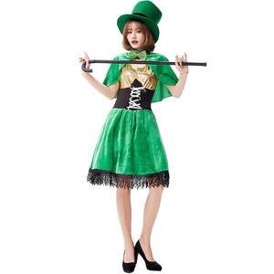 Costumes chauds pour adultes et enfants, tenue de lutin vert, festival ethnique irlandais, fête d'Halloween, <span class=keywords><strong>carnaval</strong></span>, <span class=keywords><strong>déguisement</strong></span> - Product Image 2