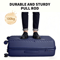 Valise unisexe écologique en PP, simple, moderne, légère, imperméable, durable, multifonctionnelle, polyvalente, avec roulettes fixes à 4 roues