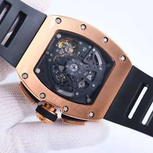 RM011 Men's <b>Skeleton</b> Flyback Chronograph Mechanical <b>Watch</b>, Rose Gold <b>Automatic</b> Fashion Design - Product Image 5