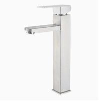 Mitigeur de salle de bain moderne chaud/froid en acier inoxydable noir CE à montage sur plan, monocommande, avec capteur tactile et cartouche céramique