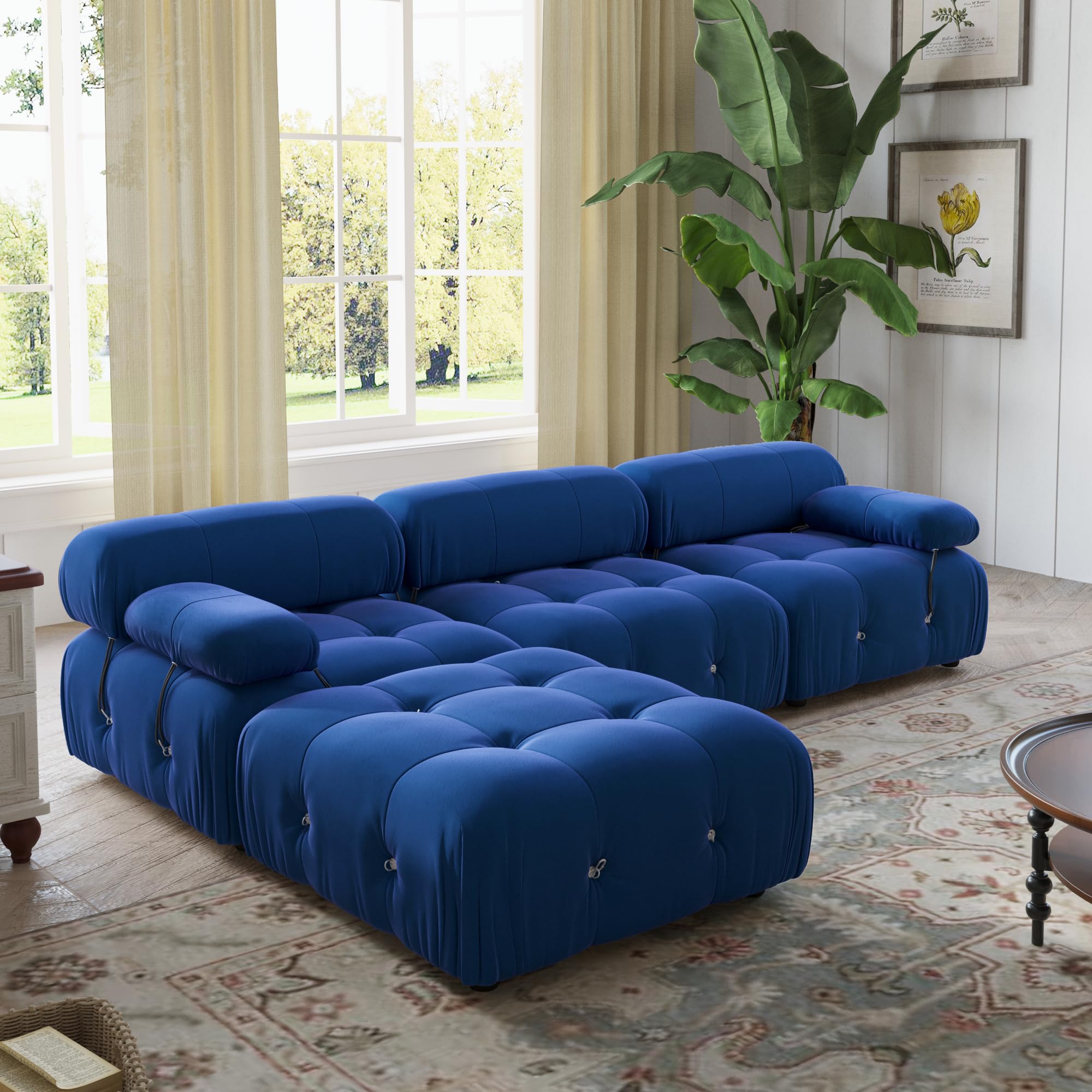 Shop Fabric Sofa Blue High Luxury Modern Designs