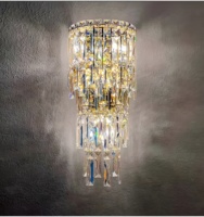 Lampe murale contemporaine à LED blanc chaud Meerosee Crystal, nouveau modèle 2026, style haut de gamme, salon, couloir, escalier, chambre à coucher MB98105