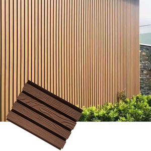 WPC esterno rivestimento flessibile della parete di pannelli di grandi dimensioni <span class=keywords><strong>legno</strong></span> decorativo Wpc impermeabile pannello di parete per la casa decorazione della parete esterna - Product Image 5