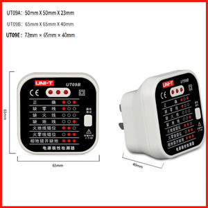 Détecteur de prise UT09B UT09A, détection de la polarité et de la phase des fils neutres et sous tension avec testeur de tension B518 - Product Image 5