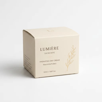 Boîte d'emballage en carton personnalisée pour crème pour le visage, pliable, recyclable, écologique, durable, avec logo personnalisé en gros
