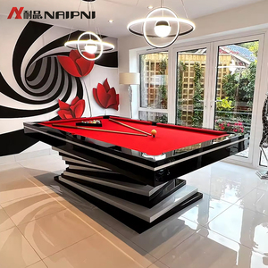 Naipni Luxury 9ft Solid Wood Professional Pool <b>Table</b> With Top Grade Slate and Drop Pockets for Indoor Use E--JG25092501 Billiard - Product Image 1