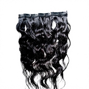 Extensiones de Cabello Remy Indio al por Mayor, Ondulado Natural, con Clip, Doble Trama, Hechas a Máquina - Product Image 3