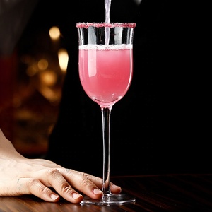 Classic Clear V-Shape Cocktail <strong>Glass</strong> for <strong>Engagement</strong> Party Straight-stemmed Cocktail <strong>Glasses</strong> - Product Image 3