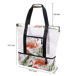 <span class=keywords><strong>Bolsa</strong></span> de Playa Aislante Impermeable de Poliéster para Picnic, con Cremallera y Malla, Estilo Moderno, Venta al por Mayor - Product Image 1