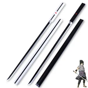 11 stilleri 100CM CAOZHI oyuncak kılıç Cosplay Anime Prop rol oynayan Uchiha Sasuke hohomodeli ahşap Katana kılıç
