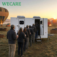 WECARE Remorque Sanitaire Mobile Publique à 2 Cabines, Remorque de Toilettes Portable de Luxe VIP pour Événements, Vente en Gros