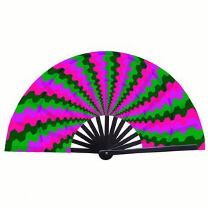 Grand éventail pliant en bambou pour Kung Fu, avec étui, effet brillant et sonore - Product Image 5