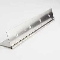 Charnières longues robustes en acier inoxydable couleur argent pour meubles, portes de placards pliantes, boîtes de rangement, charnière longue pour piano