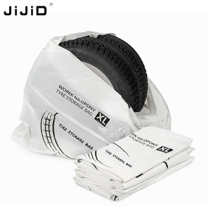 JiJiD Sac de rangement jetable personnalisé en plastique rouge PE Ldpe pour pneu de secours de voiture Sac d'emballage de pneu avec logo - Product Image 4
