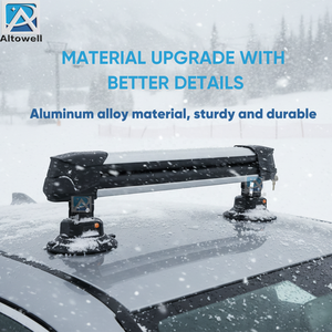 Soporte de Esquí de Aleación de Aluminio para Techo de Coche, Montaje con Ventosa Ajustable para Tablas de Snowboard y Esquís, Capacidad de 180-200 kg, Sin Perforación, 1 Año de Garantía - Product Image 2