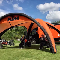 Tentes gonflables extérieures de garage de voiture de fête de mariage de camping scellées à l'air flottant auvent étanche de dôme de camping pour l'événement
