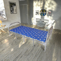 Lit pliant en métal, design simple et moderne, facile à assembler, gain de place, idéal pour l'école ou la chambre, mobilier pas cher.