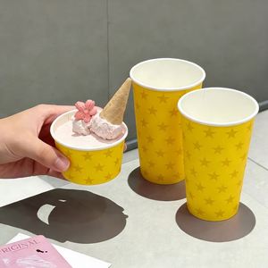 Bol en papier biodégradable de qualité environnementale, à paroi simple, avec double revêtement PE/PLA, disponible en plusieurs tailles, série de gobelets à crème glacée - Product Image 1
