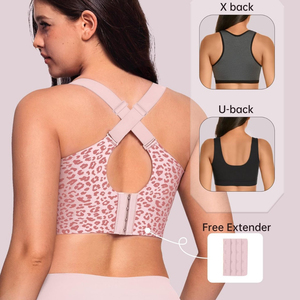Reggiseno Seamless Jelly OEM ODM Pronto per la Spedizione, Reggiseno Plus Size da Donna con Spalline Larghe e Stampa Leopardata - Product Image 2