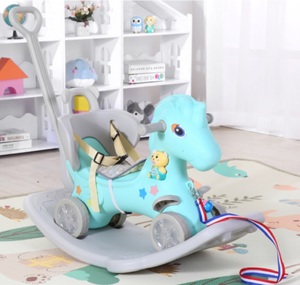 Mainan Kereta Dorong Bayi, Kereta Dorong Bayi Plastik Geser Kuda Goyang - Product Image 3