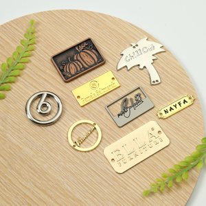 Custom <strong>Metal</strong> Garment <strong>Logo</strong> Embossed Round <strong>Metal</strong> Tag Pendant Alloy Brand <strong>Logo</strong> Sewing Label Zinc Alloy Signature <strong>Logo</strong> Making - Product Image 3