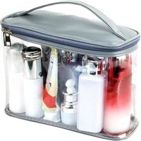Pochette en PVC transparente personnalisée, sac en plastique pour cosmétiques, articles de toilette, trousse de voyage, emballage cadeau pour ongles