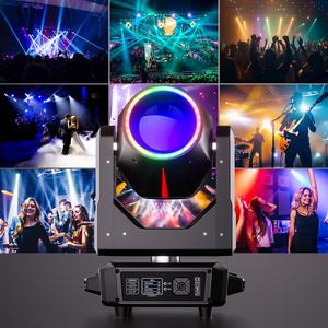 Faro mobile a testa mobile 295W 14R con striscia, doppi prismi, 15 Gobo, luci effetto DMX per matrimoni, concerti, club - Product Image 6