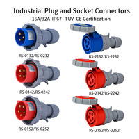 Connecteur de prise IP67 résistant aux températures extrêmes, anti-écrasement, anti-chute, ignifuge, 3, 4, 5 broches, 16A32A, pour câblage électrique