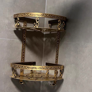 Lusso europeo classico antico portaoggetti ad angolo <span class=keywords><strong>in</strong></span> alluminio accessori da bagno mensola a muro mensole da bagno porta triangolo - Product Image 2