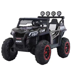 12V 2-kursi listrik truk naik mainan dengan pengendali jarak jauh plastik Power mobil roda mainan grosir untuk anak-anak 5-7 tahun - Product Image 3