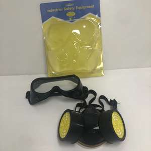 Masker karet Respirator dengan kacamata, kemasan karton Filter ganda Anti debu semprot Anti berbahaya <span class=keywords><strong>Gas</strong></span> kimia masker mascarilla - Product Image 6