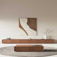 Meuble TV moderne en bois de luxe en gros, meuble de salon, support TV sur pied, table TV, unité TV, armoire flottante
