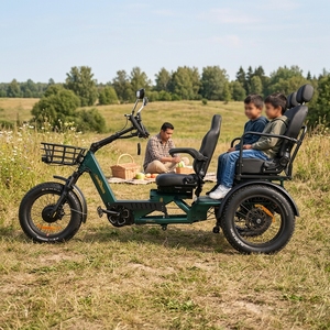 Tricycle adulte 20 pouces 2026 à trois roues pour passagers, 1750W 60Ah, vélo <span class=keywords><strong>cargo</strong></span> à assistance électrique et pédales, 7 vitesses, tricycle électrique longue portée - Product Image 3