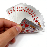 Mini cartes à jouer personnalisées, impression sur mesure, jeux de cartes de poker écologiques pour adultes, jeux de table, argent, or, noir