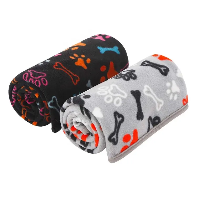 Couverture polaire avec impression par sublimation pour chien, plaid polaire polaire pour animal de compagnie, personnalisé, vente en gros, nouveauté