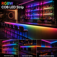 Tira de LED COB RGBW de 24 V, 784 LED/m, 12 mm, Cinta FCOB, IP20, Rollo de 50 m, Fabricante Mayorista para Proyectos Comerciales de Bares y Clubes, CE SASO