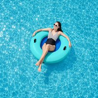 Fauteuil gonflable IHOME Drop Stitch, tube flottant pour rivière, bar flottant, fond en maille, 400 lb. Capacité pour les lacs, les piscines, les bateaux, les fêtes, à partir de 12 ans