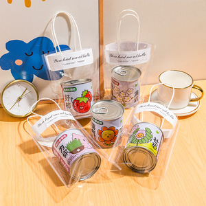 Creative <b>Nursery</b> Pots In Tote <b>Bags</b> Metal Planting Set For Kids Desktop Greenery Gift Idea - Product Image 3