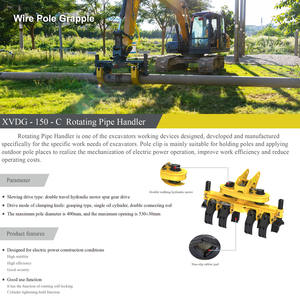 XUVOL Rotating Pipe Handler Max. <b>Grabbing</b> Weight 3T Suitable to Carrier 13-15tons Excavator Construction <b>Machinery</b> - Product Image 6